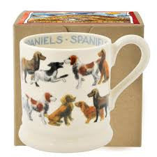 EMMA BRIDGEWATER ALL OVER SPANIEL 1/2 PINT MUG