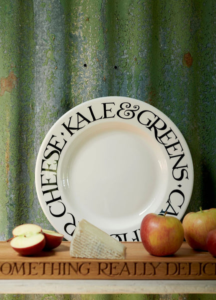 Black Toast Veggies 10 1/2 Inch Plate