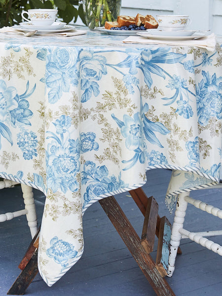 Grace Ecru Oilcloth Tablecloth